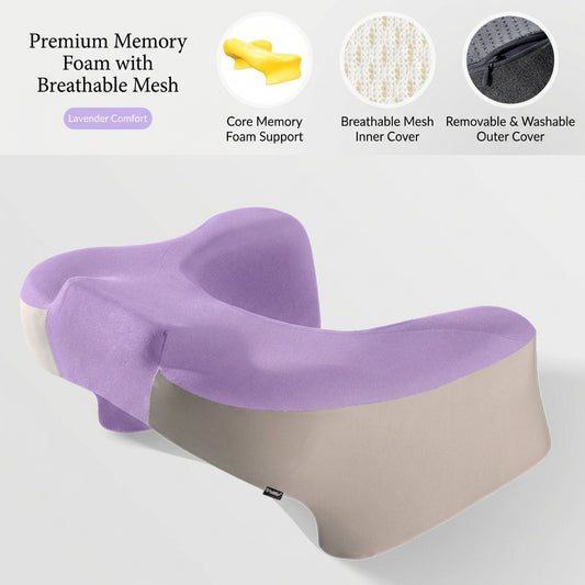 Ergonomic Memory Foam Reading Pillow & Bed Lounge Cushion