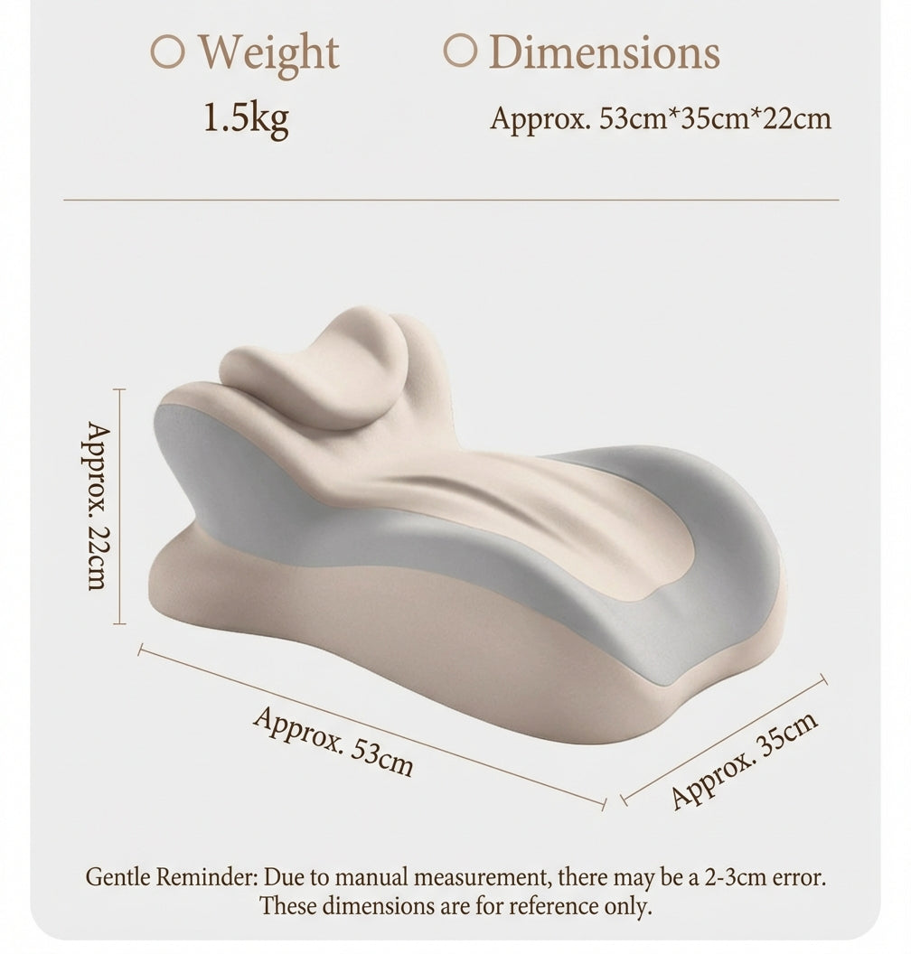 NeLar Ergonomic Elevation Support Pillow – Adjustable Cervical & Back Relief Cushion