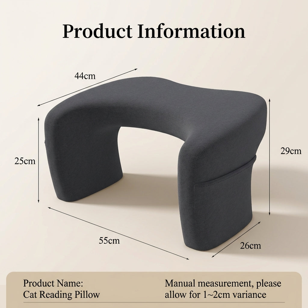 Multi-Functional Ergonomic Reading & Laptop Pillow – Memory Foam Bed Workstation