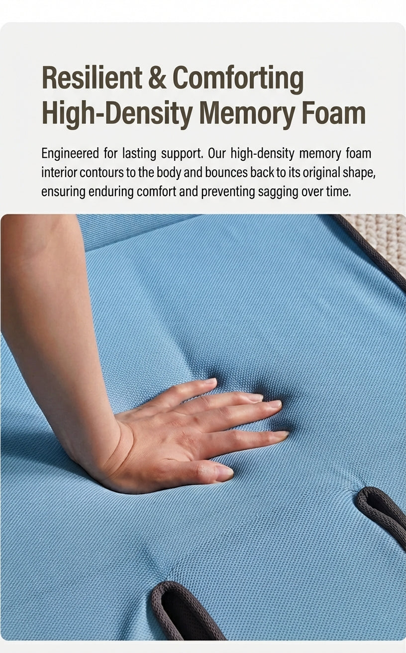 17-Position Adjustable Floor Lounger with Built-In Lap Desk