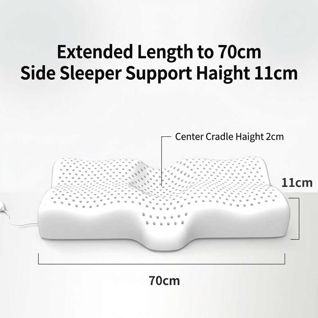 Sleepycat Ergonomic Natural Latex Cervical Pillow with Adjustable Airbag