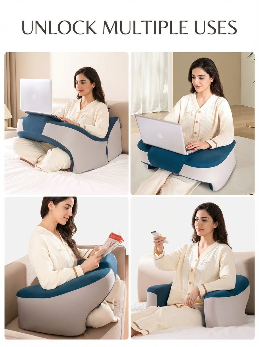 Ergonomic Memory Foam Reading Pillow & Bed Lounge Cushion