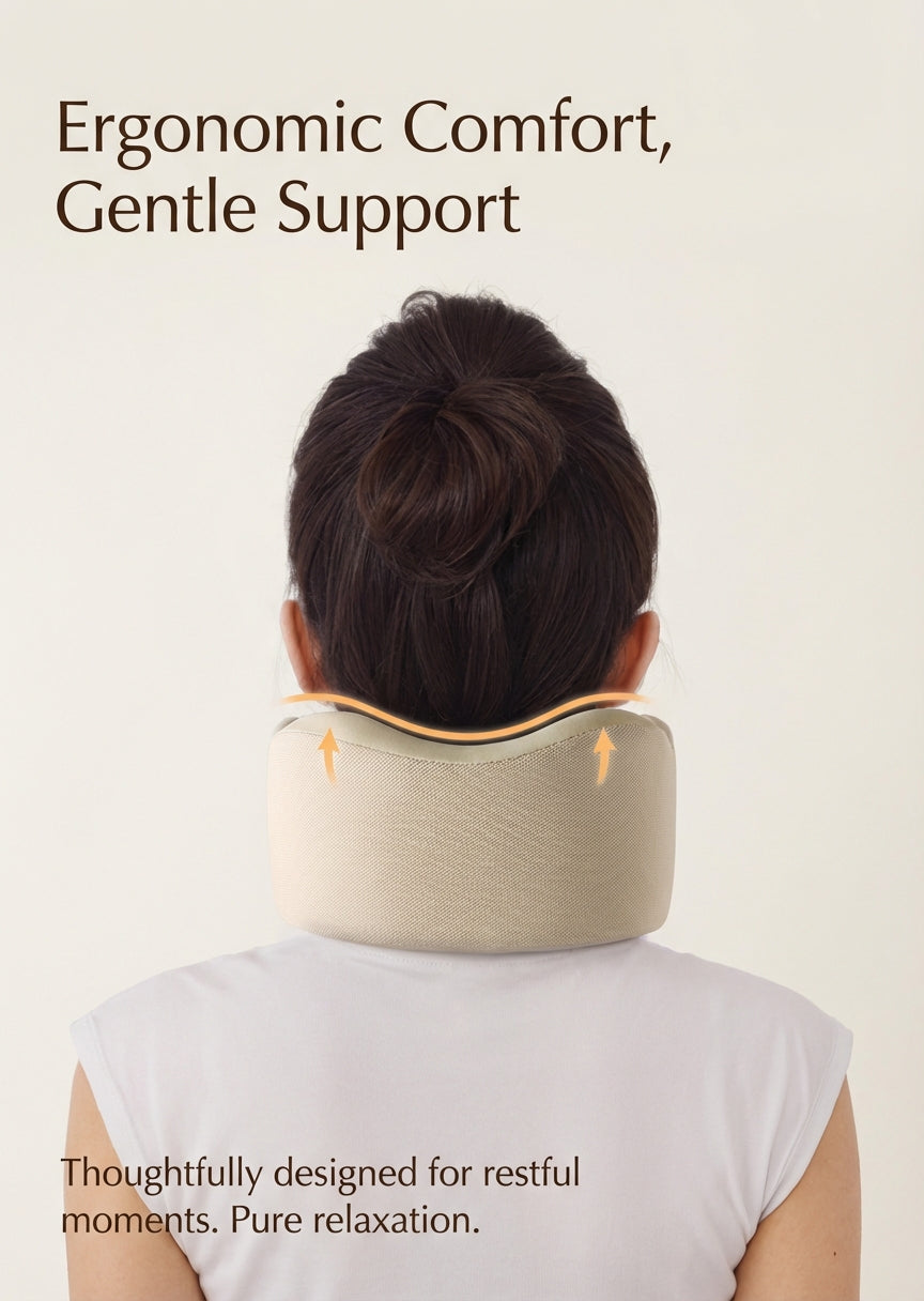 JOURNEY+ CloudSoft™ V-Shape Memory Foam Travel Neck Pillow – Premium Portable U-Shaped Support for Flights & Long Journeys