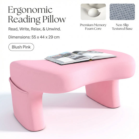 Multi-Functional Ergonomic Reading & Laptop Pillow – Memory Foam Bed Workstation