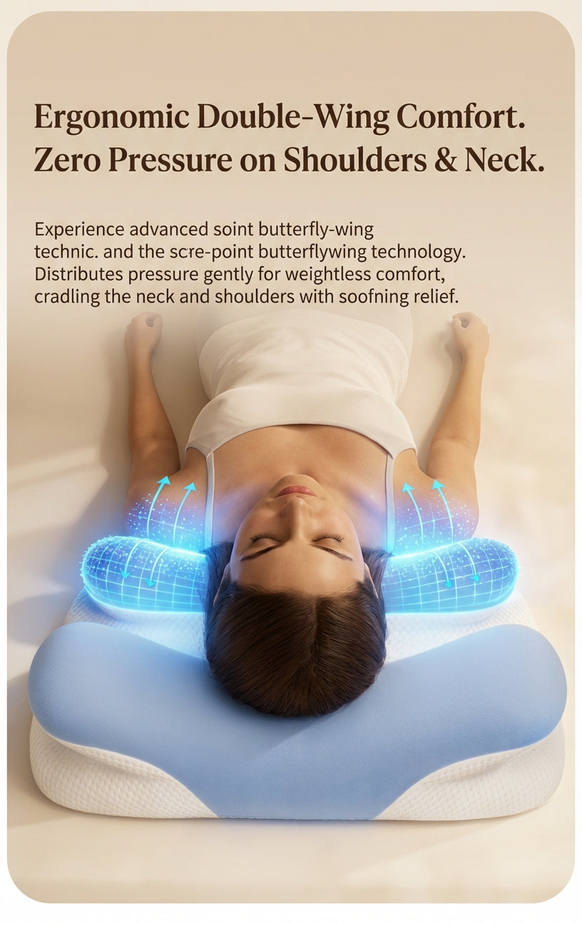 2026 Ergonomic Butterfly Memory Foam Neck Support Pillow (NEW)