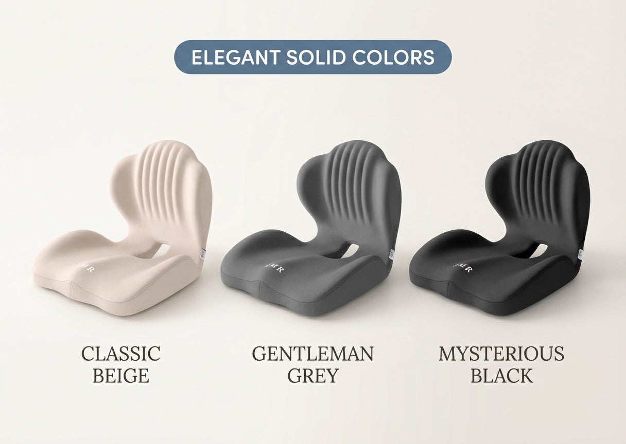 Ergonomic Posture Support Seat Cushion with Integrated Backrest