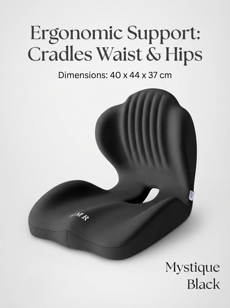 Ergonomic Posture Support Seat Cushion with Integrated Backrest