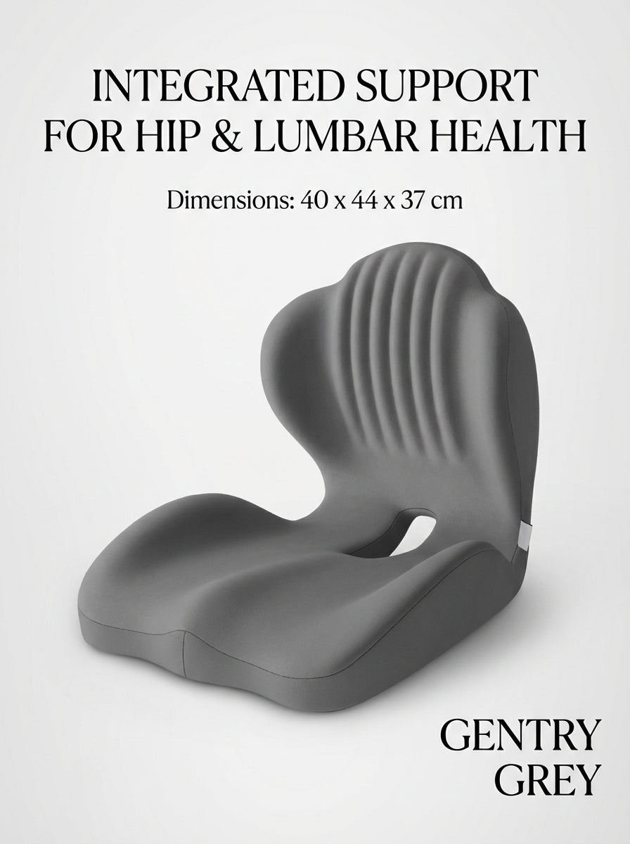 Ergonomic Posture Support Seat Cushion with Integrated Backrest