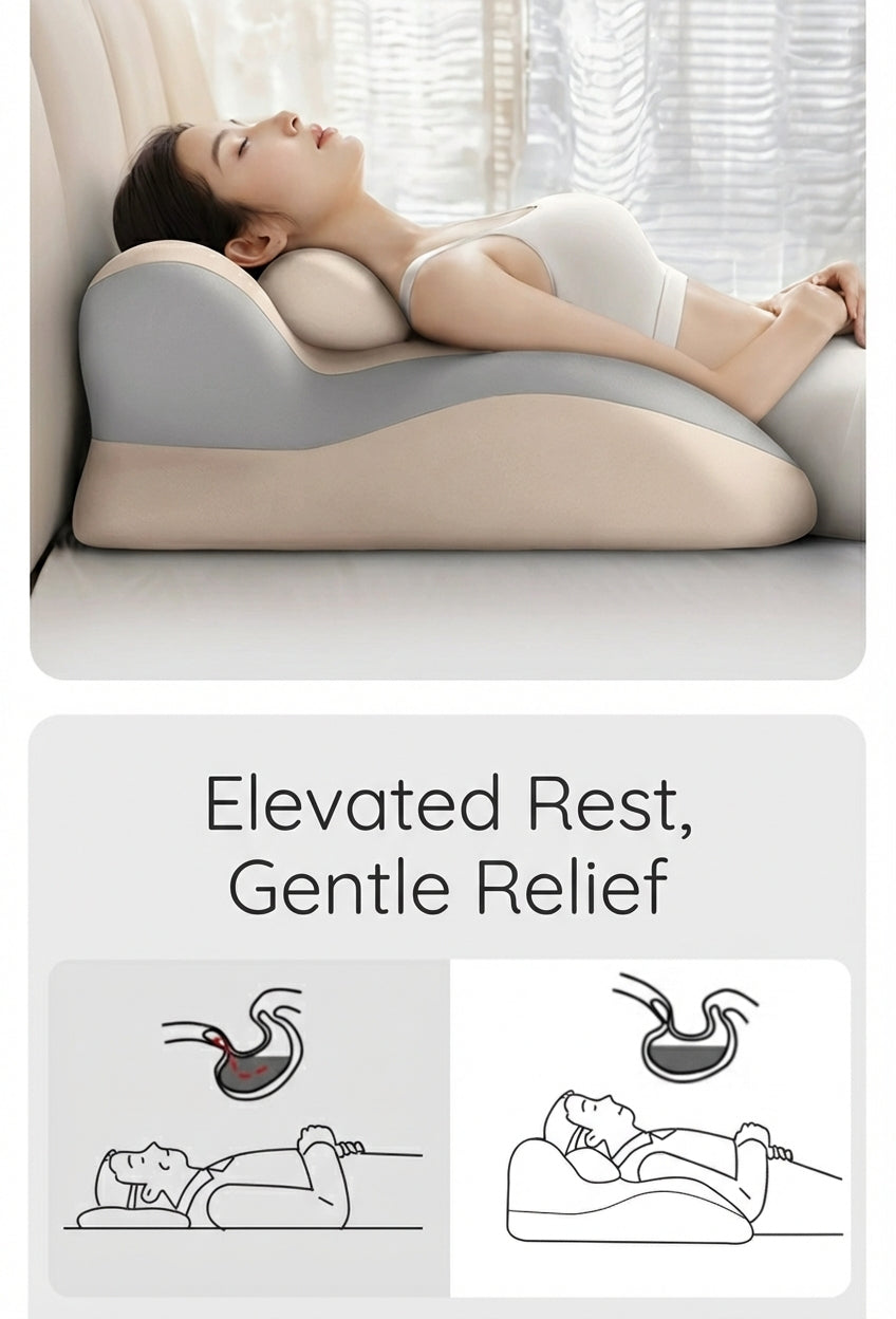 NeLar Ergonomic Elevation Support Pillow – Adjustable Cervical & Back Relief Cushion