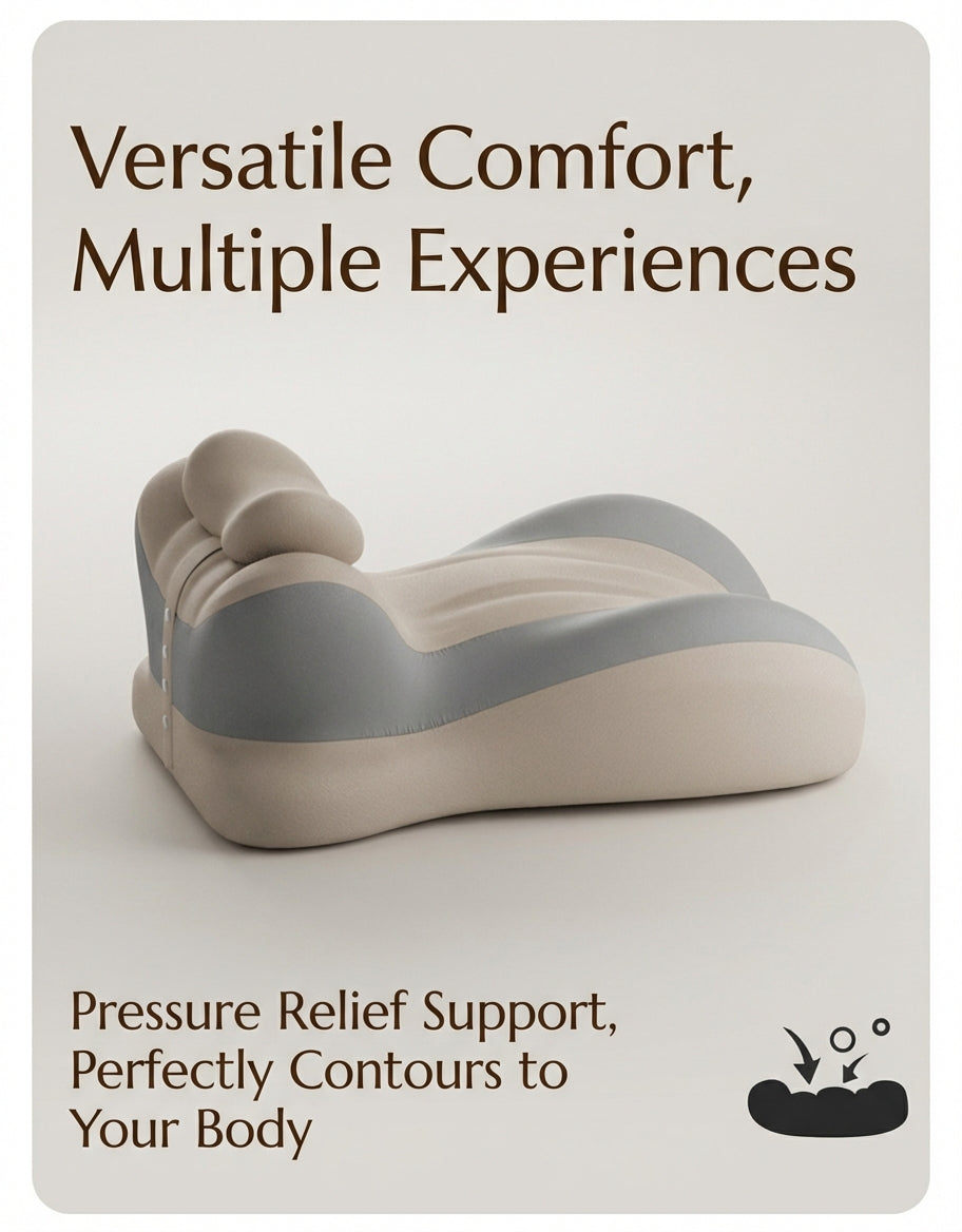 NeLar Ergonomic Elevation Support Pillow – Adjustable Cervical & Back Relief Cushion