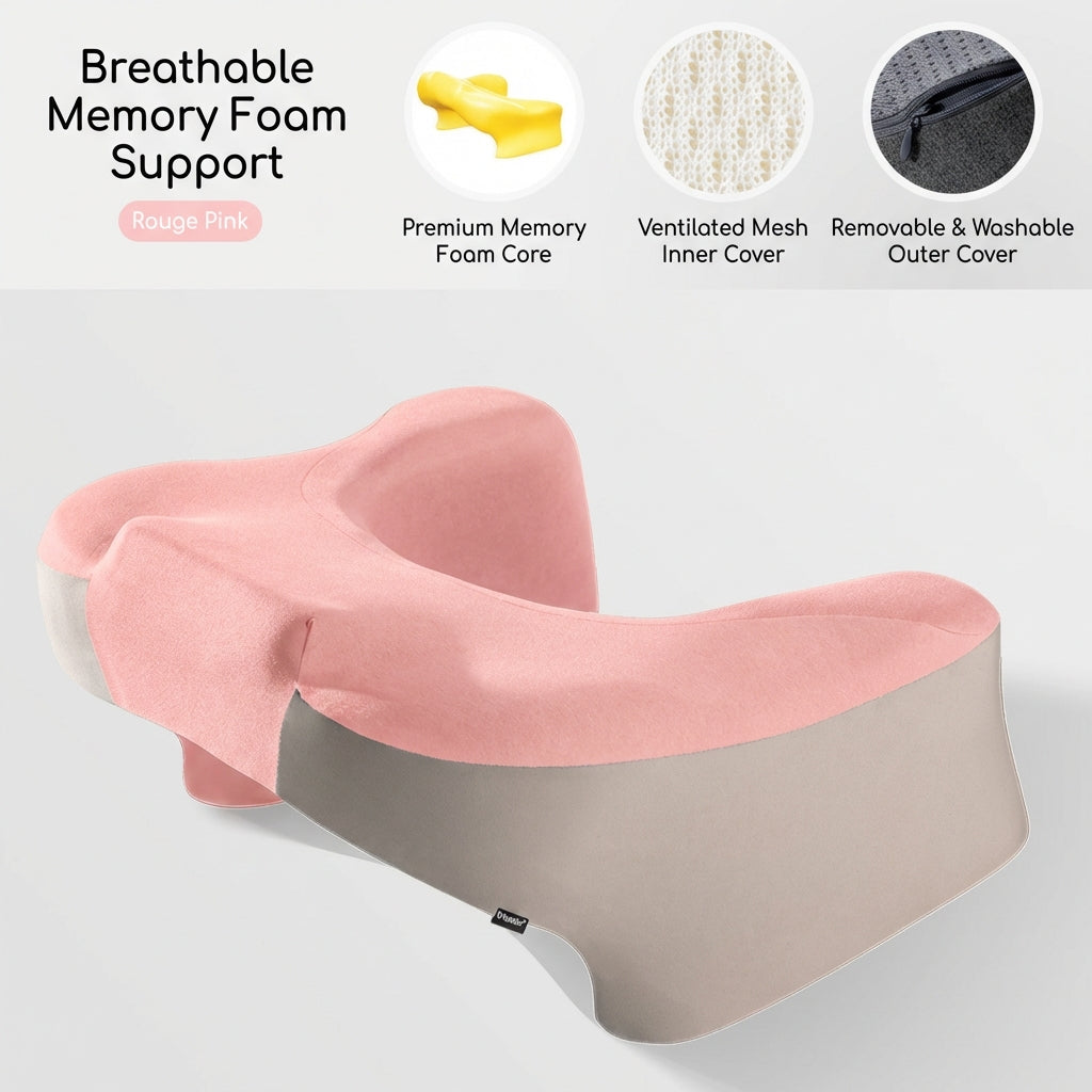 Ergonomic Memory Foam Reading Pillow & Bed Lounge Cushion