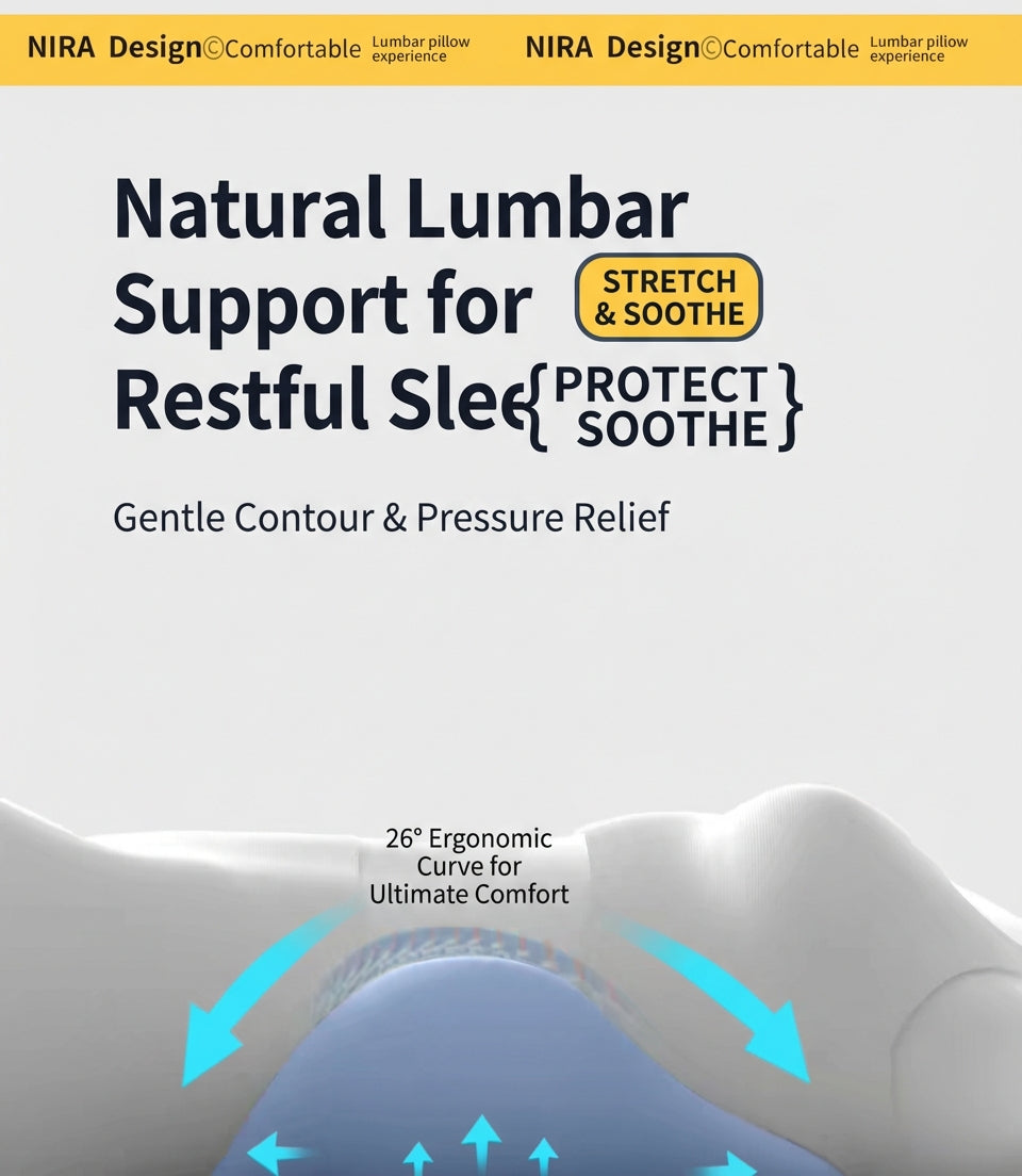 NeLar® Lumbar & Leg Support Set – Memory Foam Waist Pillow & Elevation Leg Cushion