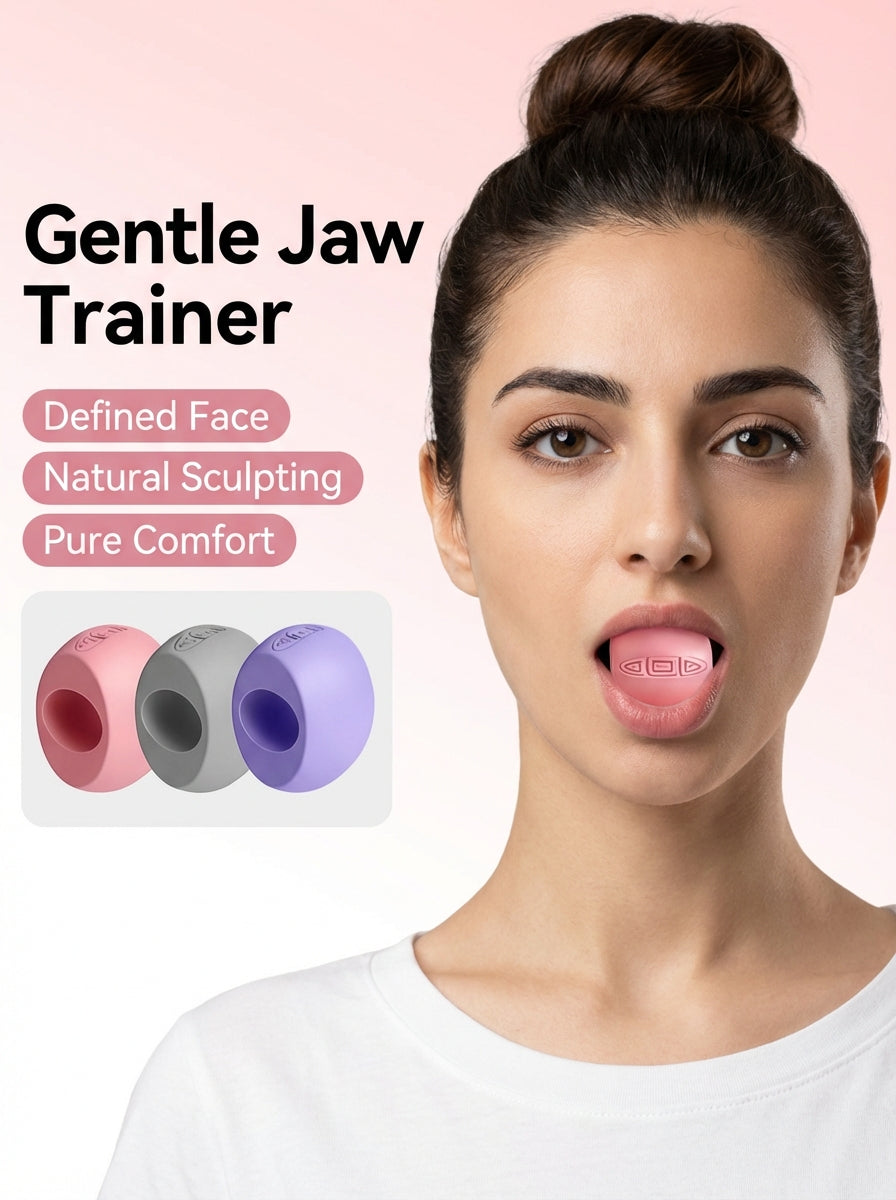 RXL® Facial Yoga Jawline Trainer – 3-Level Resistance Silicone Bite Ball (V-Shape Sculpting Tool)