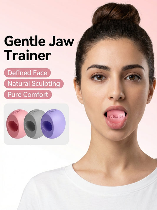 RXL® Facial Yoga Jawline Trainer – 3-Level Resistance Silicone Bite Ball (V-Shape Sculpting Tool)