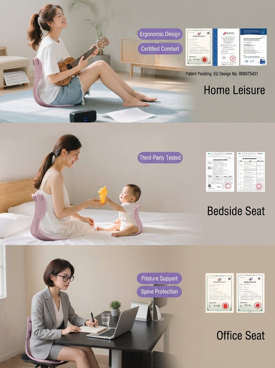 BKT® Ergonomic Lumbar & Seat Support Cushion – Back & Hip Posture Corrector for Office & Home (Official Flagship)