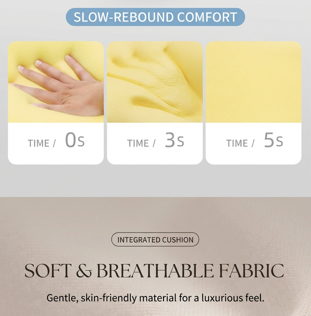 Ergonomic Posture Support Seat Cushion with Integrated Backrest