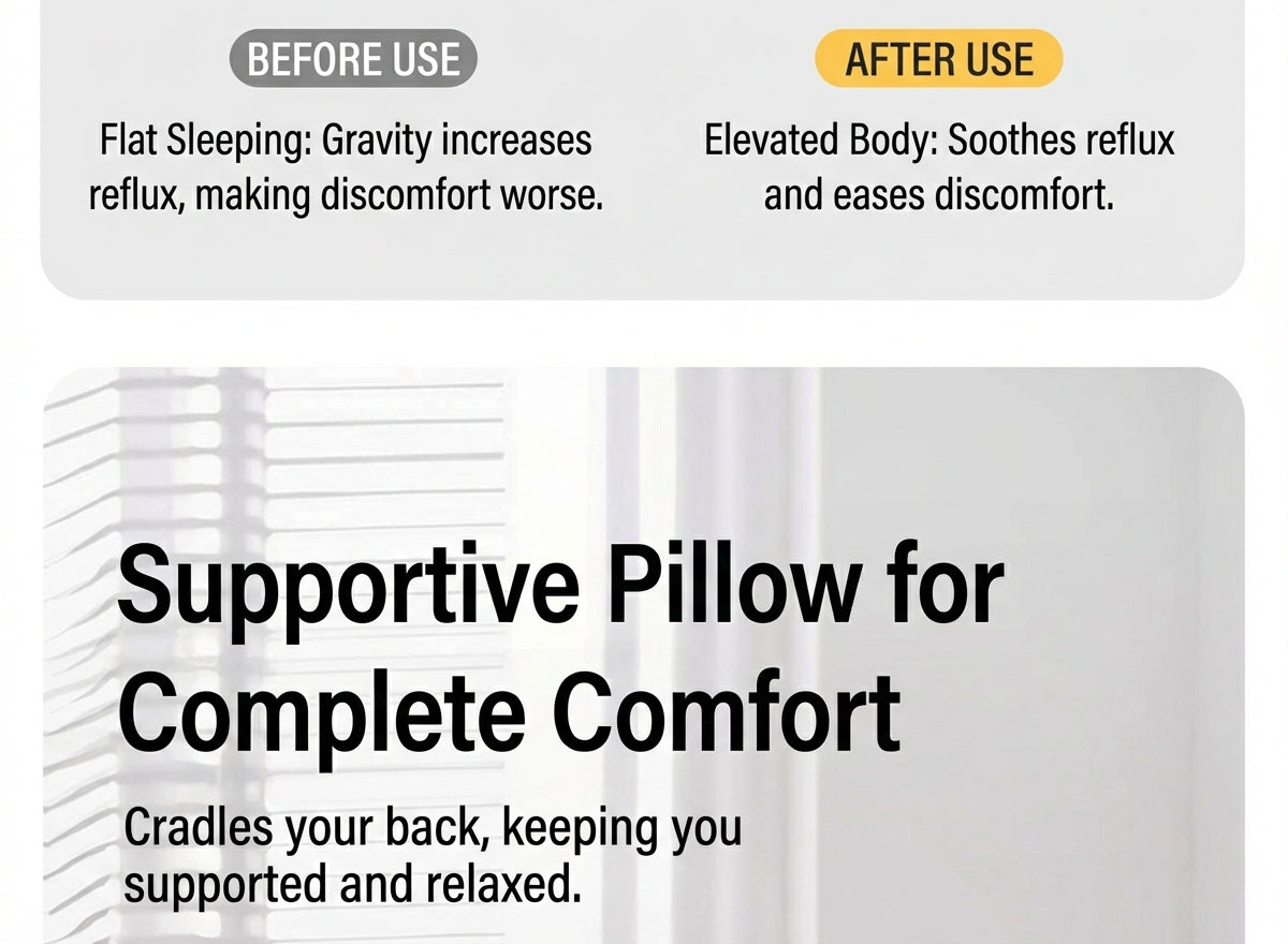 NeLar Ergonomic Elevation Support Pillow – Adjustable Cervical & Back Relief Cushion
