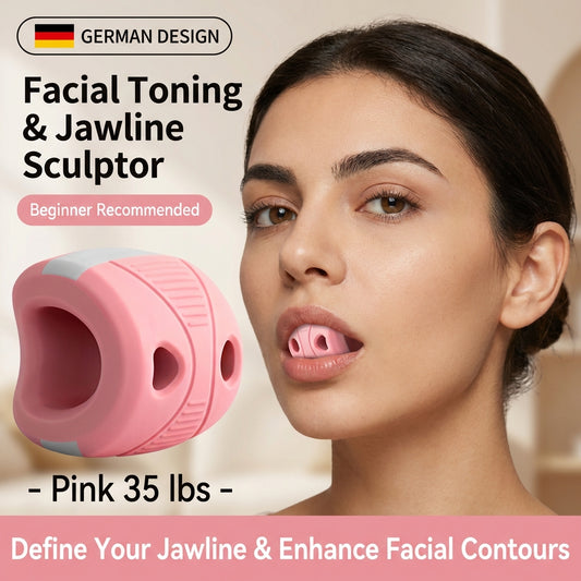 Xinen® German-Design Facial Yoga Trainer – Jawline Exerciser (35LB / 45LB / 55LB Silicone Bite Trainer)