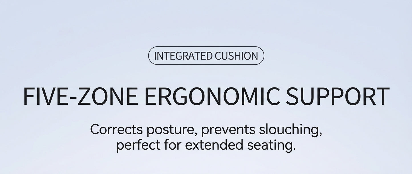 Ergonomic Posture Support Seat Cushion with Integrated Backrest