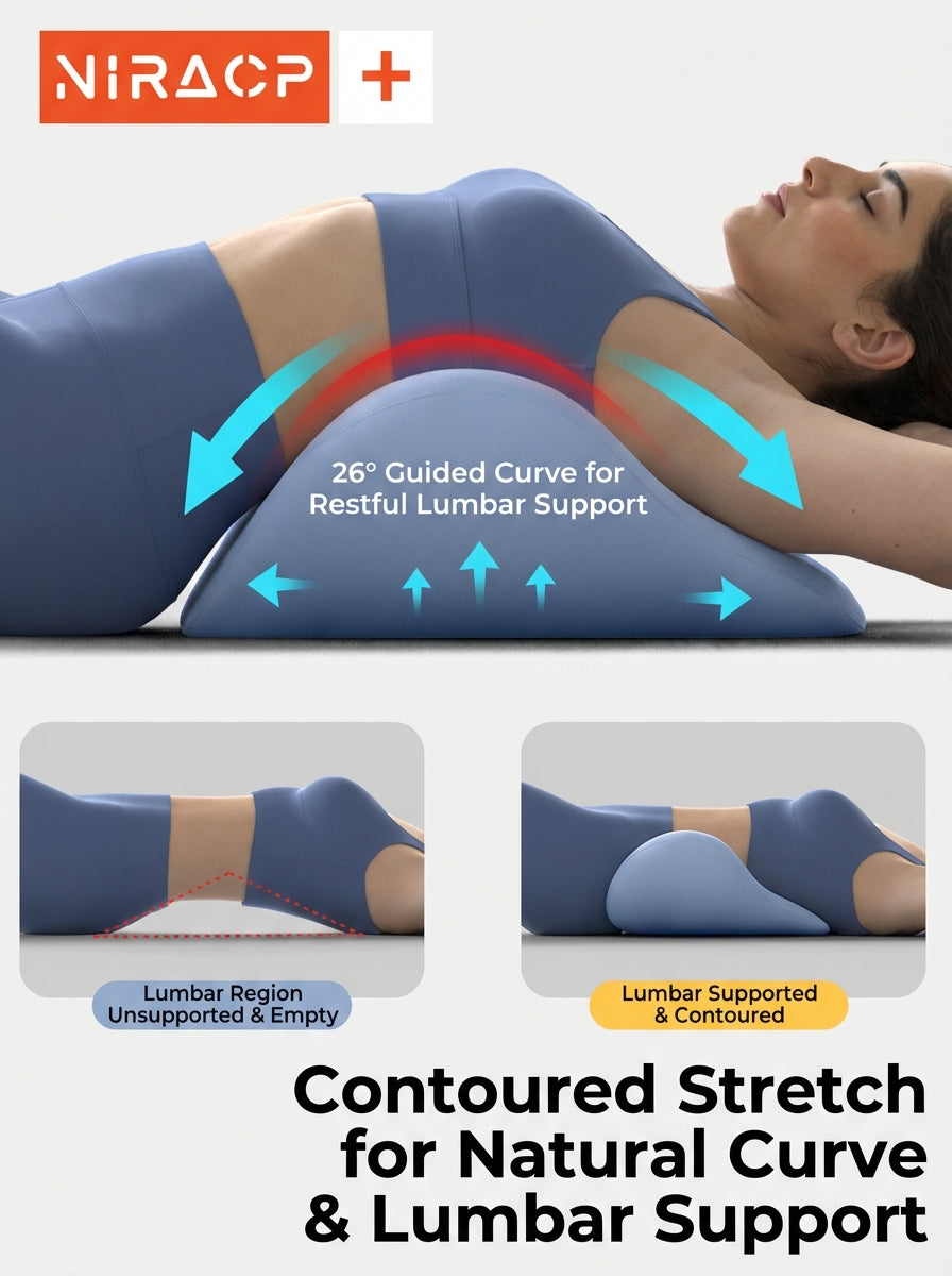NeLar® Lumbar & Leg Support Set – Memory Foam Waist Pillow & Elevation Leg Cushion