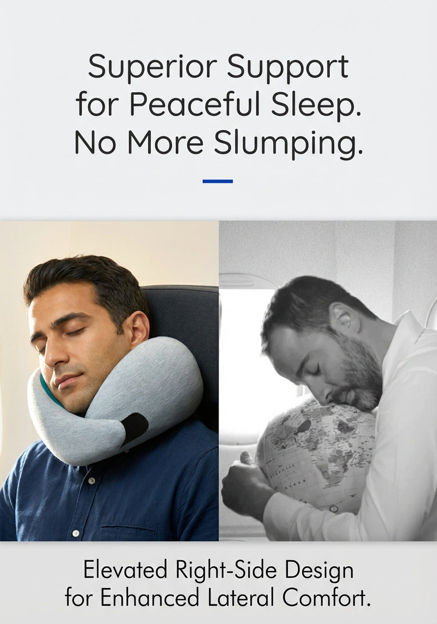 Ostrichpillow Go Ergonomic Memory Foam Travel Neck Pillow