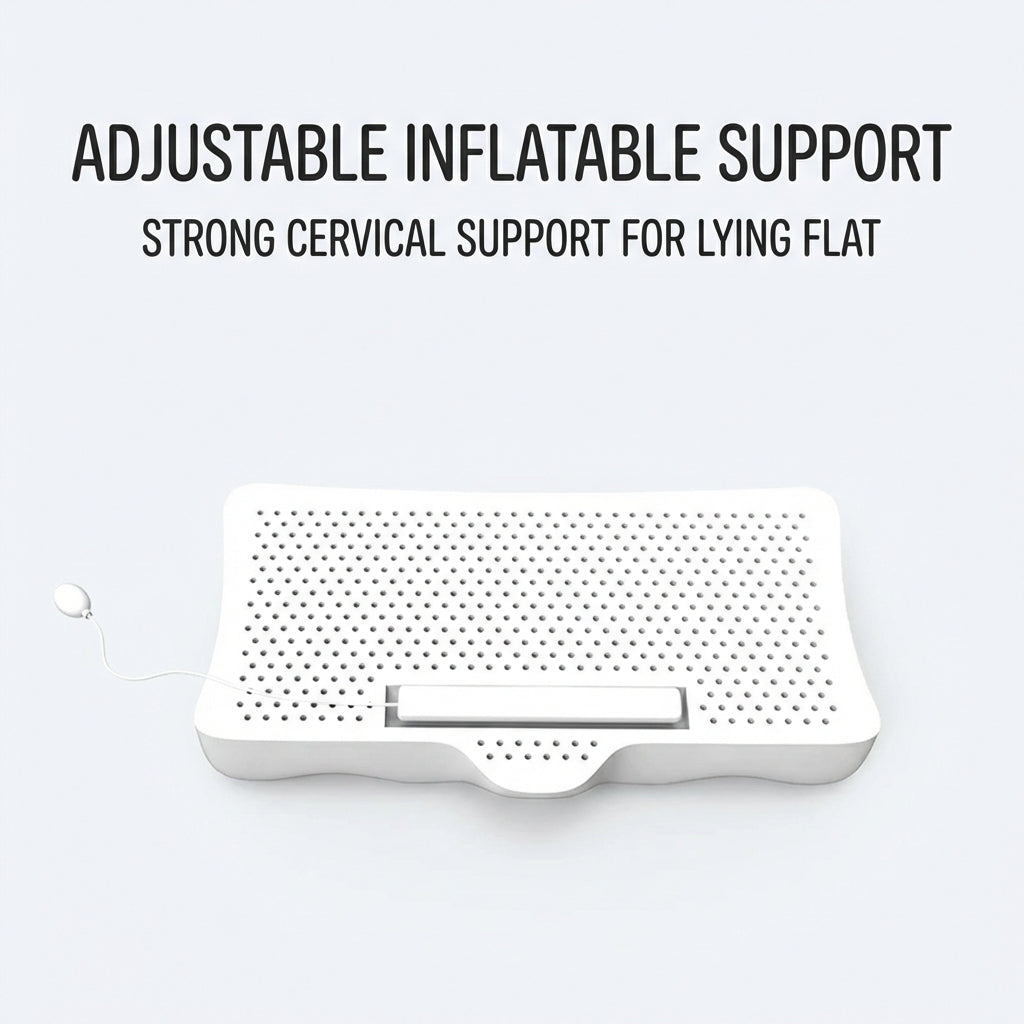Sleepycat Ergonomic Natural Latex Cervical Pillow with Adjustable Airbag