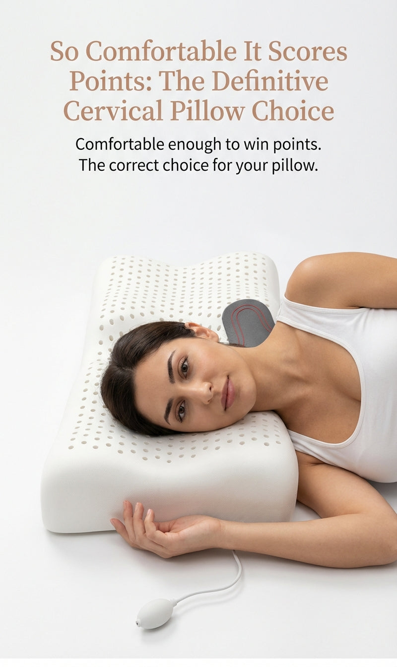 Sleepycat Ergonomic Natural Latex Cervical Pillow with Adjustable Airbag