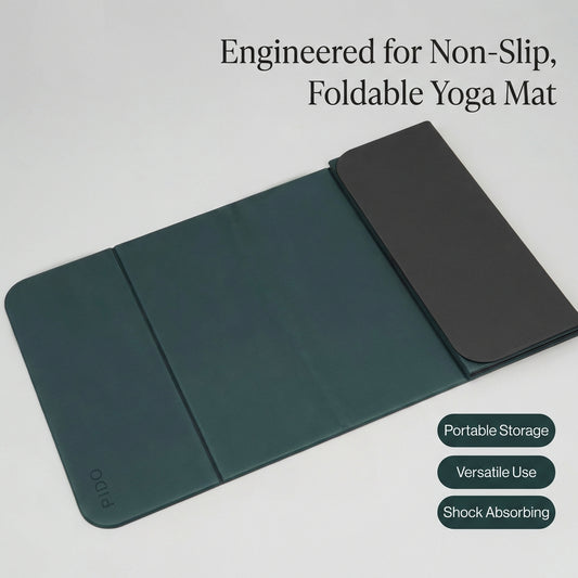 Pido™ Premium Foldable Yoga & Fitness Mat – Thick, Shock-Absorbing, Non-Slip Home Workout Mat (Silent Impact Technology)