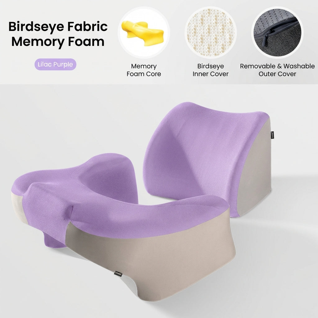 Ergonomic Memory Foam Reading Pillow & Bed Lounge Cushion