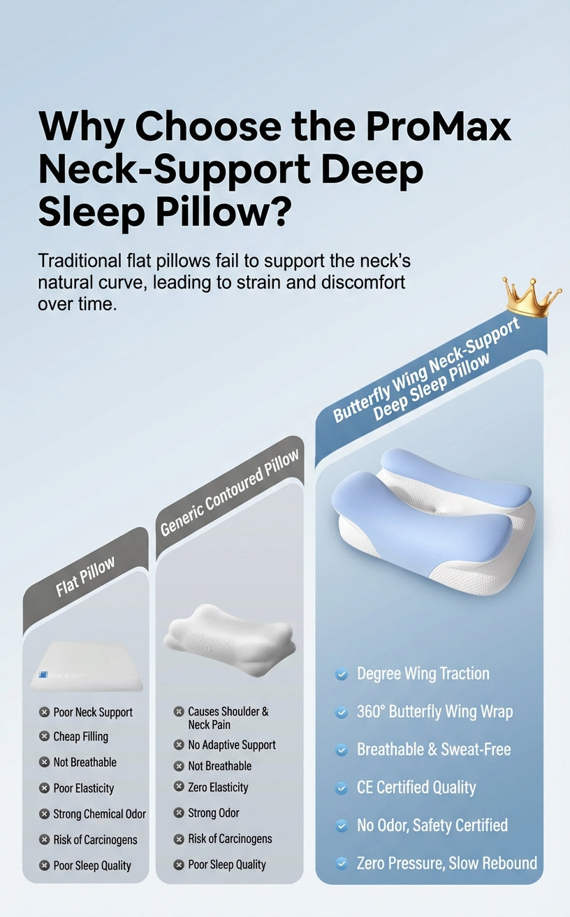 2026 Ergonomic Butterfly Memory Foam Neck Support Pillow (NEW)