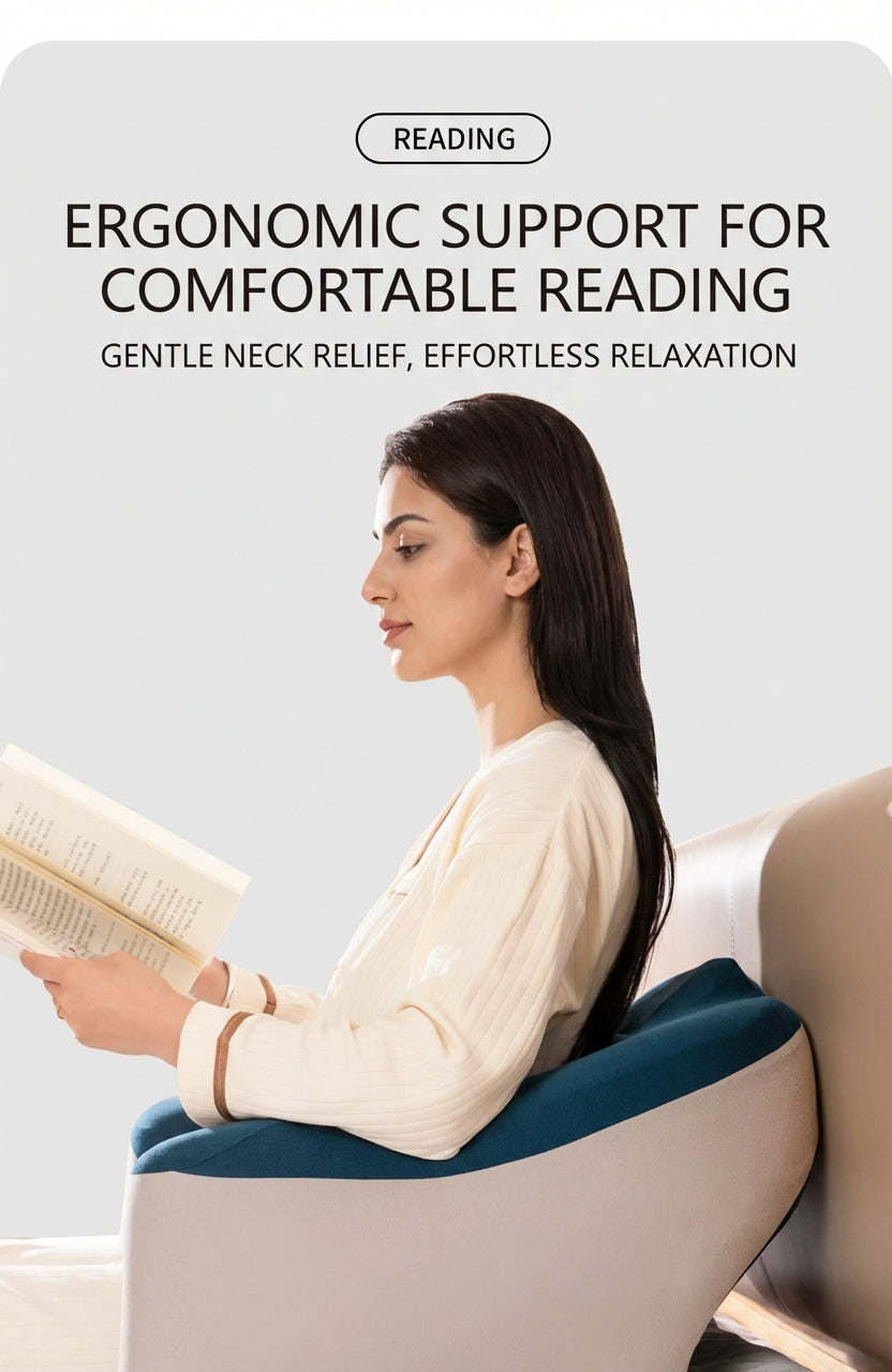 Ergonomic Memory Foam Reading Pillow & Bed Lounge Cushion