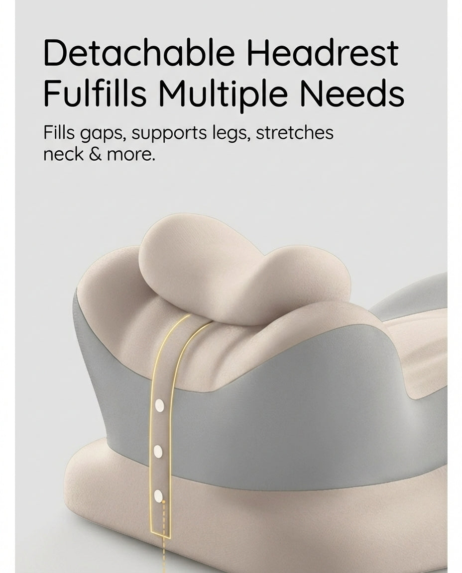 NeLar Ergonomic Elevation Support Pillow – Adjustable Cervical & Back Relief Cushion