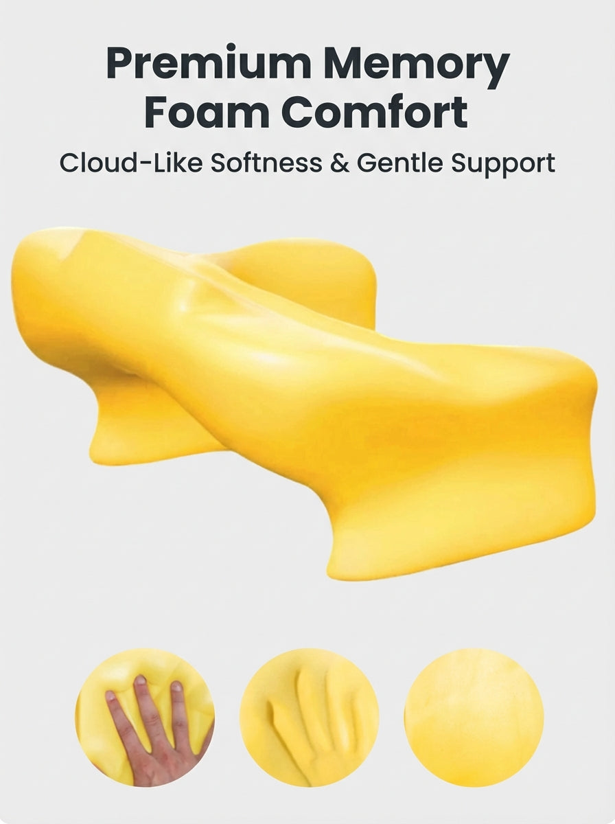 Ergonomic Memory Foam Reading Pillow & Bed Lounge Cushion