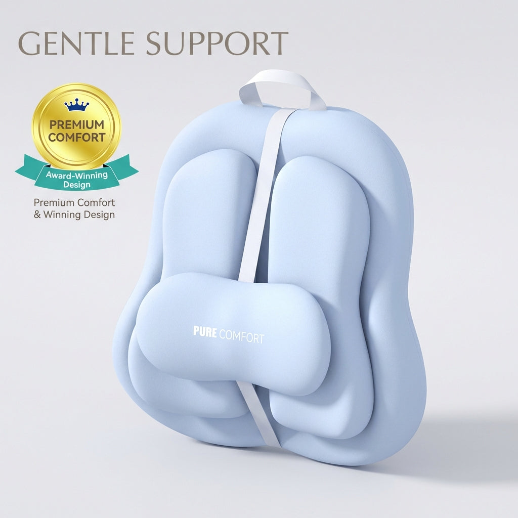 YOTOK® Japan Ergonomic Lumbar Support Cushion – Memory Foam Office Chair Back Pillow (Upgraded Edition)