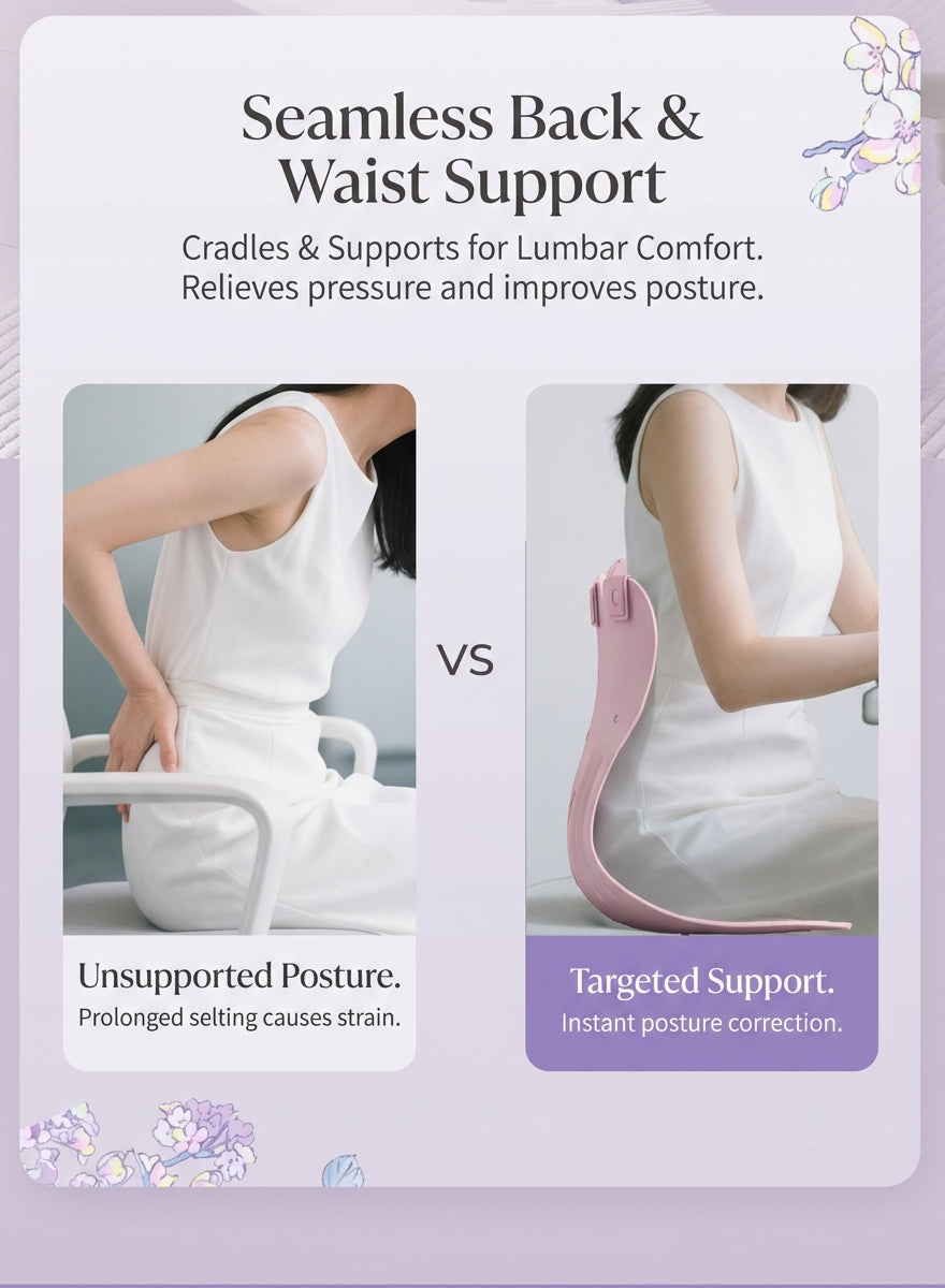 BKT® Ergonomic Lumbar & Seat Support Cushion – Back & Hip Posture Corrector for Office & Home (Official Flagship)