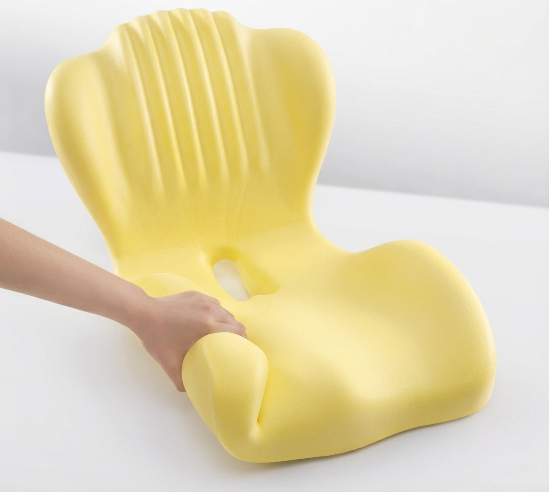 Ergonomic Posture Support Seat Cushion with Integrated Backrest