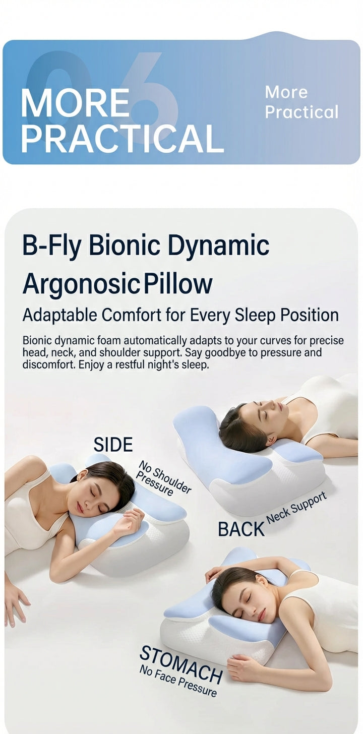 2026 Ergonomic Butterfly Memory Foam Neck Support Pillow (NEW)