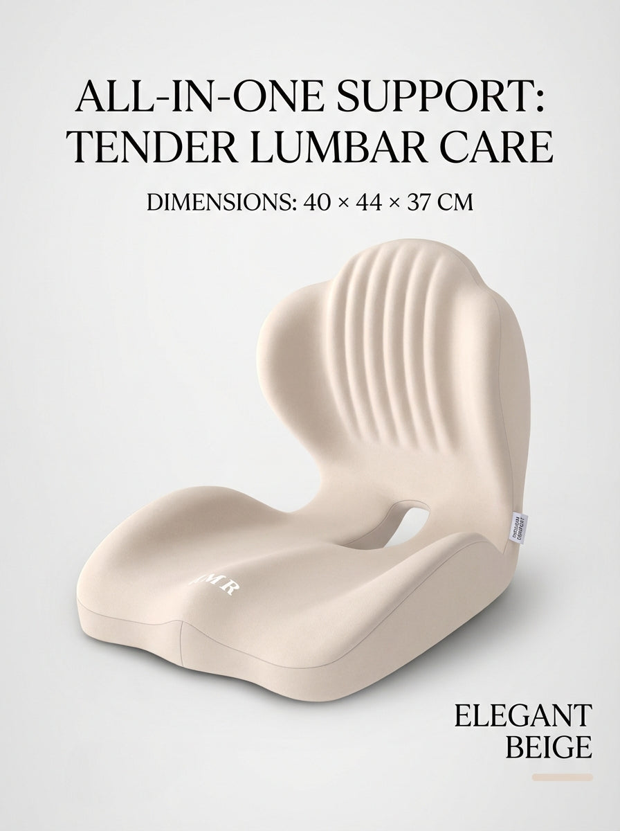 Ergonomic Posture Support Seat Cushion with Integrated Backrest