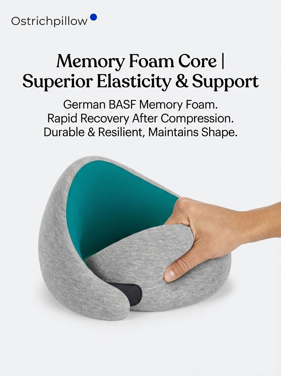 Ostrichpillow Go Ergonomic Memory Foam Travel Neck Pillow
