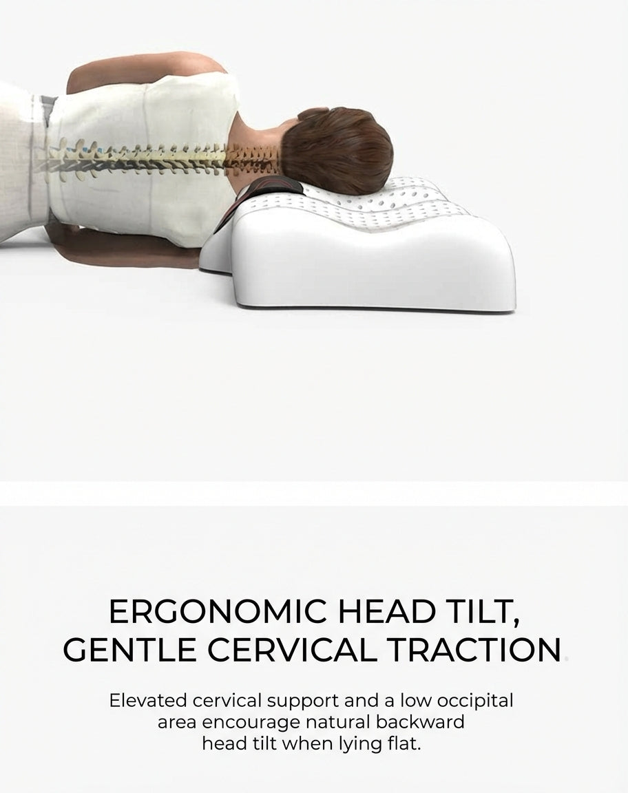 Sleepycat Ergonomic Natural Latex Cervical Pillow with Adjustable Airbag