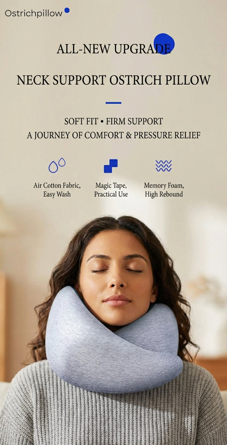 Ostrichpillow Go Ergonomic Memory Foam Travel Neck Pillow