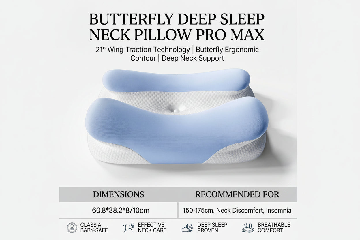 2026 Ergonomic Butterfly Memory Foam Neck Support Pillow (NEW)