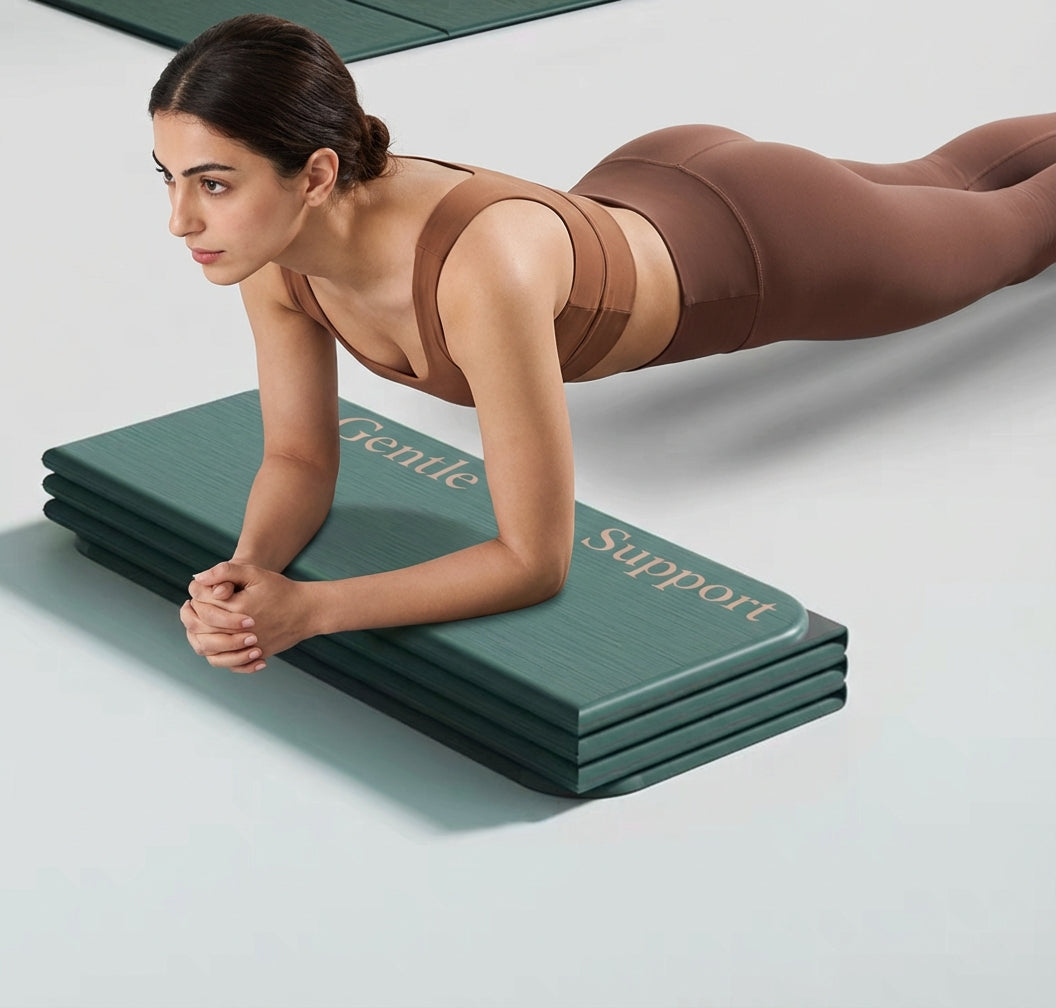 Pido™ Premium Foldable Yoga & Fitness Mat – Thick, Shock-Absorbing, Non-Slip Home Workout Mat (Silent Impact Technology)