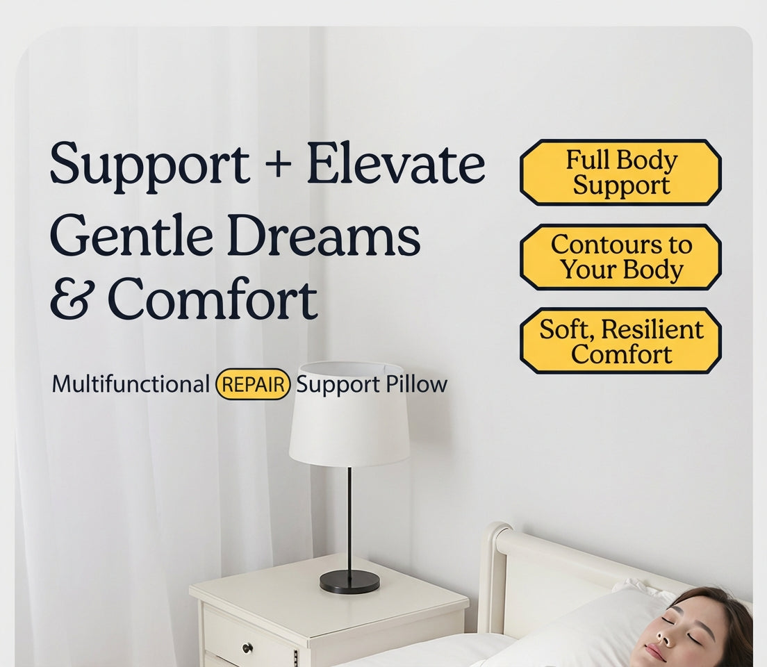 NeLar® Lumbar & Leg Support Set – Memory Foam Waist Pillow & Elevation Leg Cushion