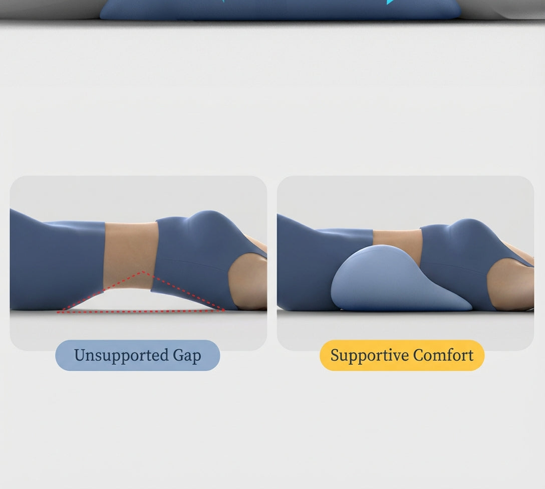 NeLar® Lumbar & Leg Support Set – Memory Foam Waist Pillow & Elevation Leg Cushion