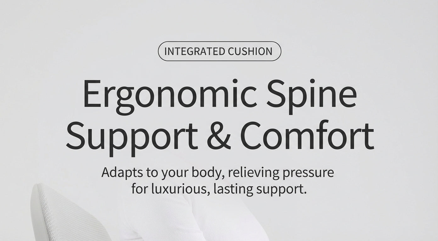 Ergonomic Posture Support Seat Cushion with Integrated Backrest