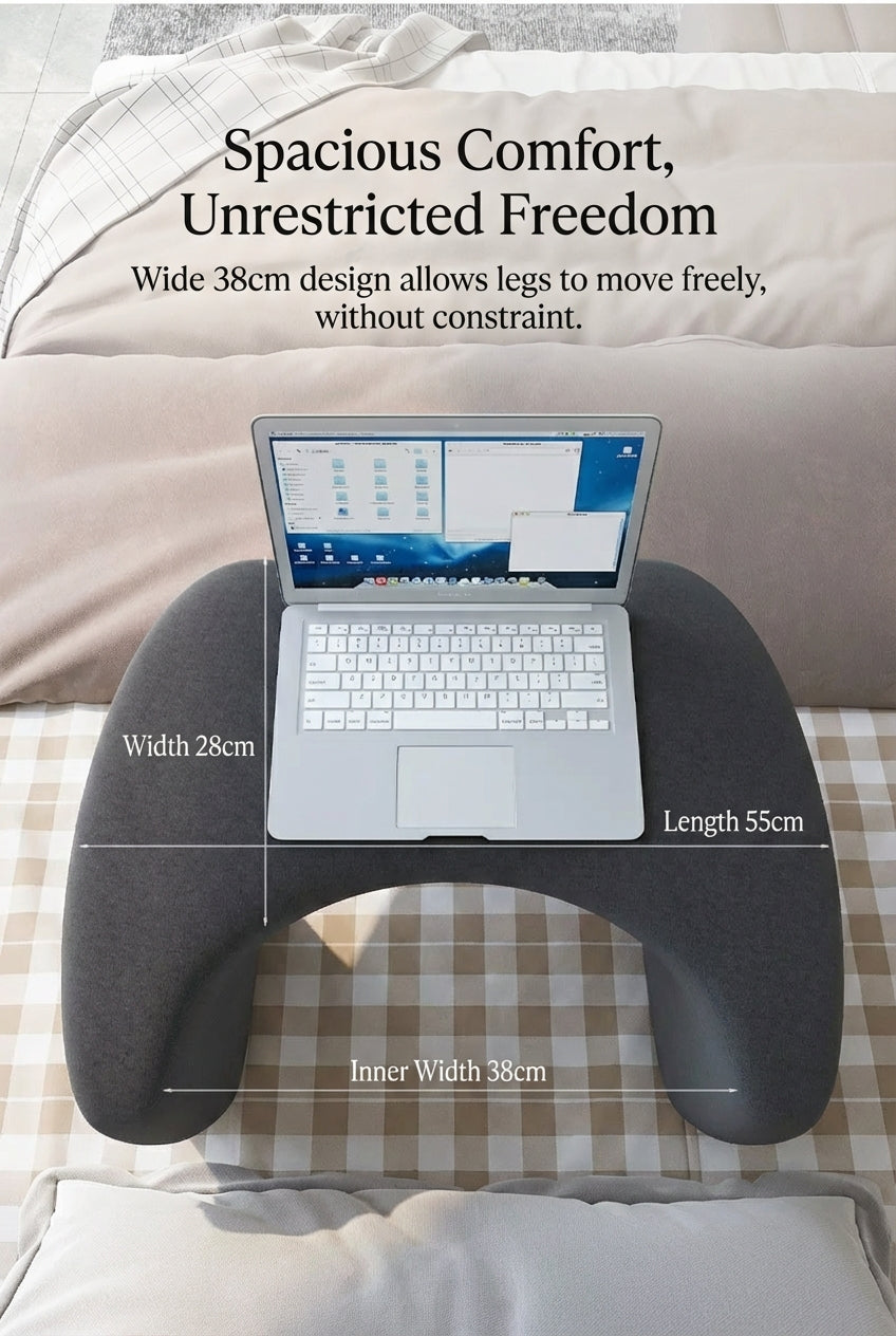 Multi-Functional Ergonomic Reading & Laptop Pillow – Memory Foam Bed Workstation